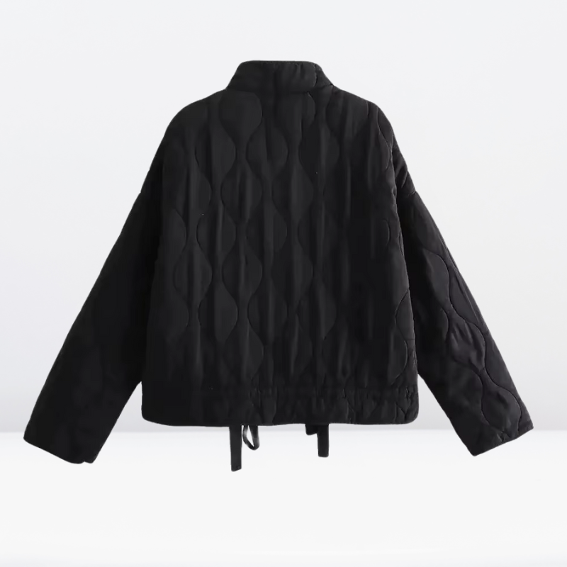 Padded Women's Jacket with Drawstring and Zipper – Lorena