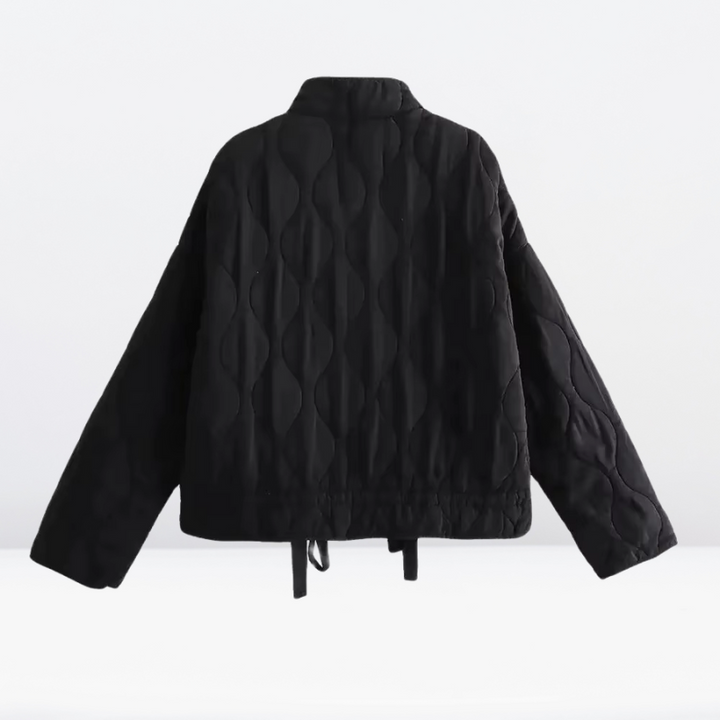 Padded Women's Jacket with Drawstring and Zipper – Lorena