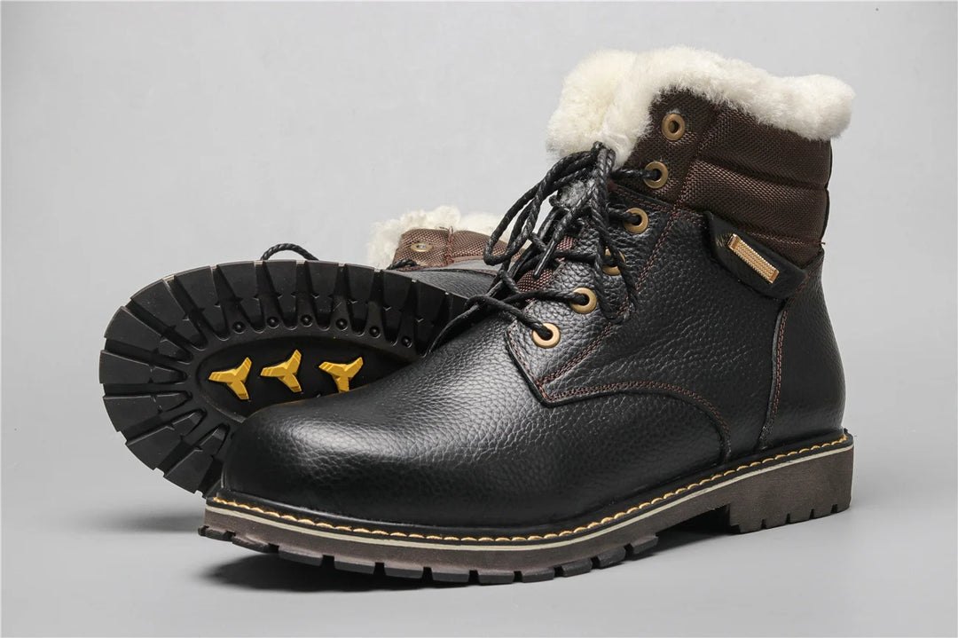 Sammy Jackson™ Leren Winterlaarzen | Met heerlijk warme wollen voering