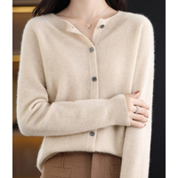 Women's Crew Neck Cardigan – Amalia