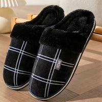 Sammy Jackson™ Check Instappers | Fluweelzachte geruite pantoffels