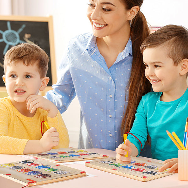 Magnetic Learning Maze for Color and Number Recognition - MazeMagic