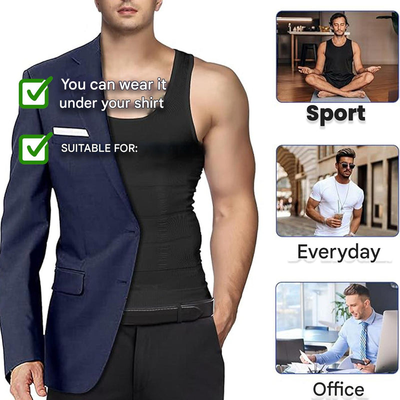 Shaping Men’s Shirt with Corrective Effect – Noah