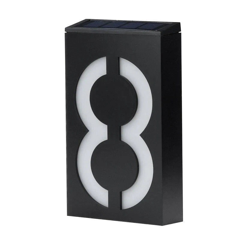 Illuminated House Number Powered by Solar Energy - SolarSign