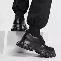 Nowoczesne skórzane buty z grubą podeszwą - Ethan