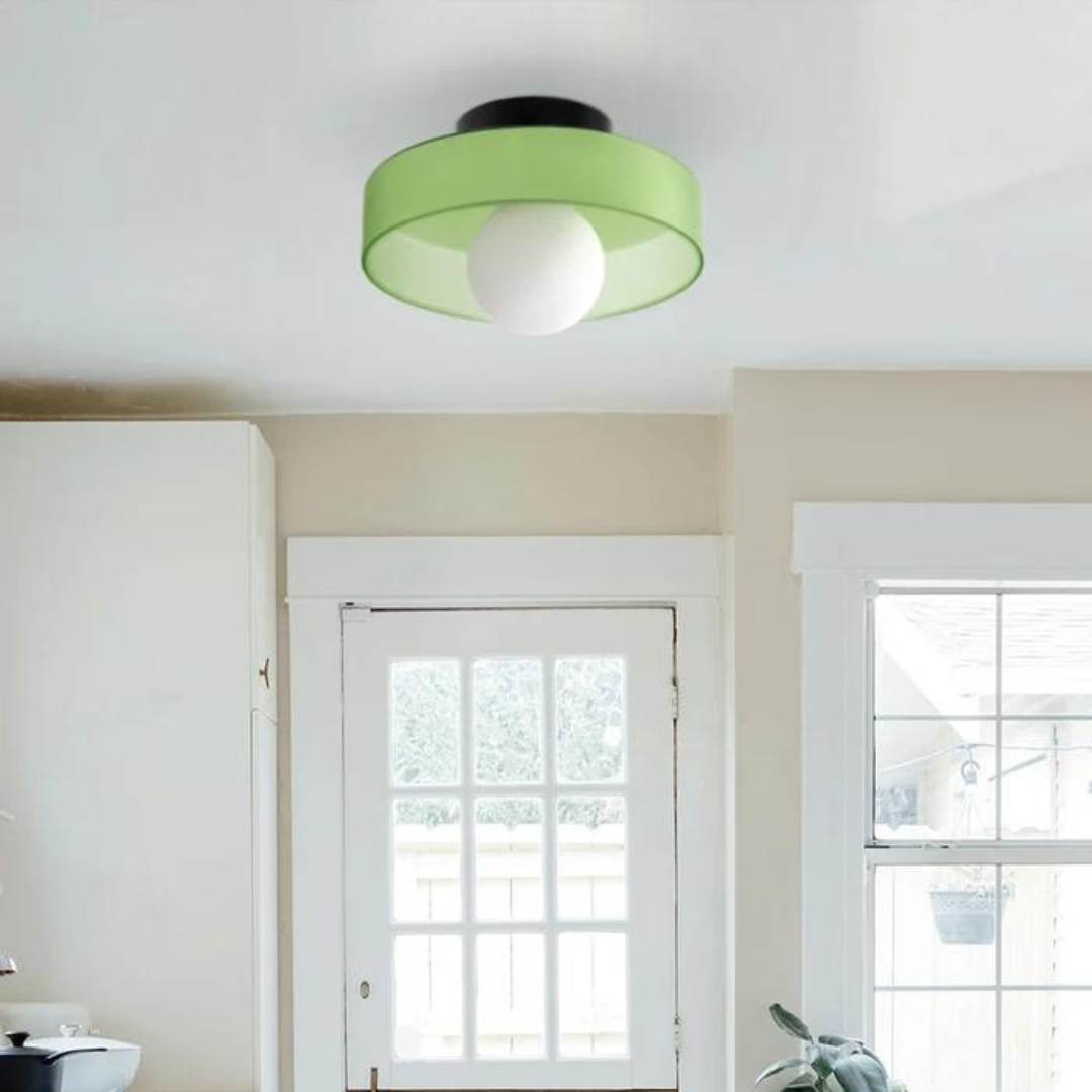 Ronde Plafondlamp met Stijlvolle Functionaliteit - LumiSphere