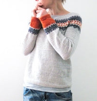 Skandynawski modny sweter z żywym wzorem - NordicChic