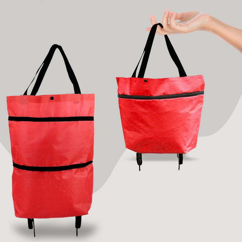 2-in-1 Convertible Shopping Bag with Wheels - CarryFlex