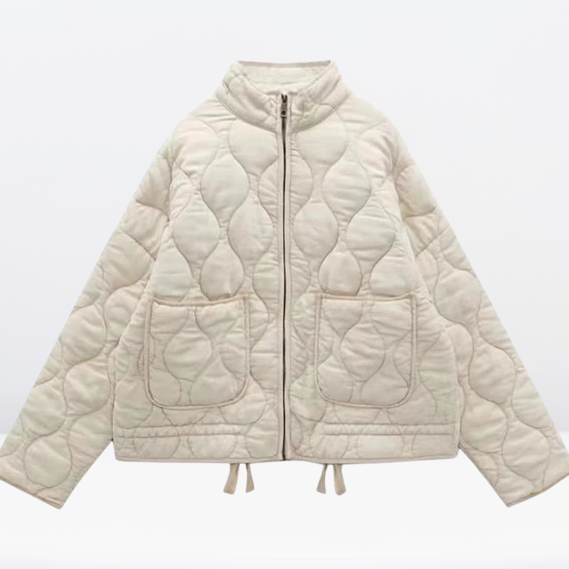Padded Women's Jacket with Drawstring and Zipper – Lorena