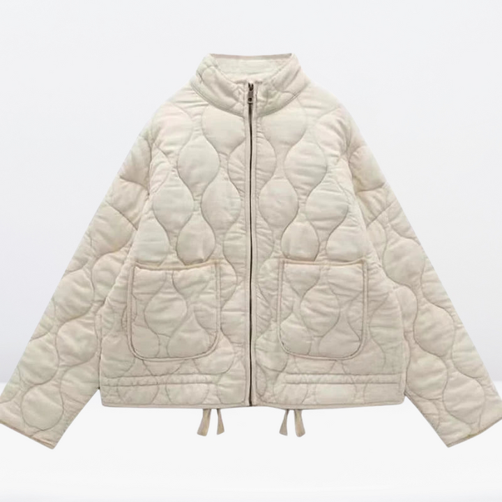 Padded Women's Jacket with Drawstring and Zipper – Lorena