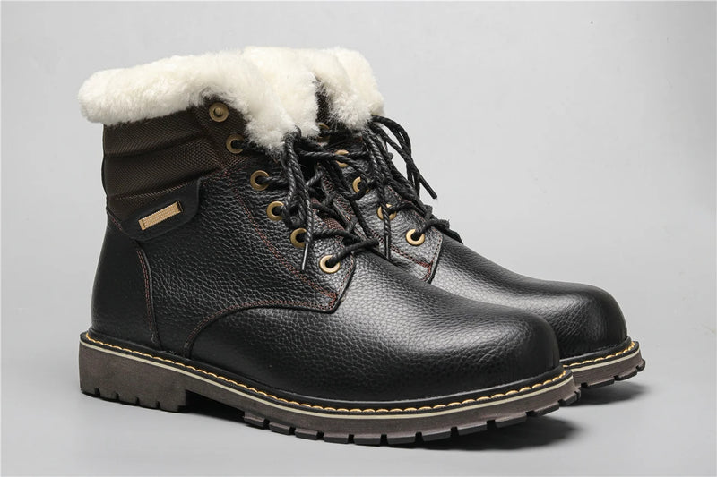 Sammy Jackson™ Leren Winterlaarzen | Met heerlijk warme wollen voering