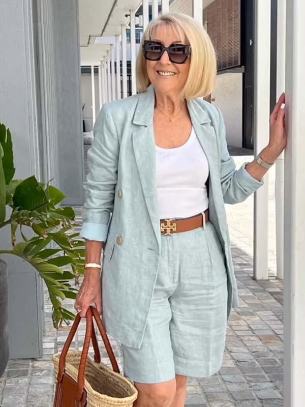 Trendy Women's Linen Summer Set – Camille