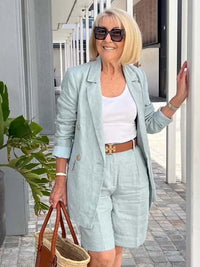 Trendy Women's Linen Summer Set – Camille