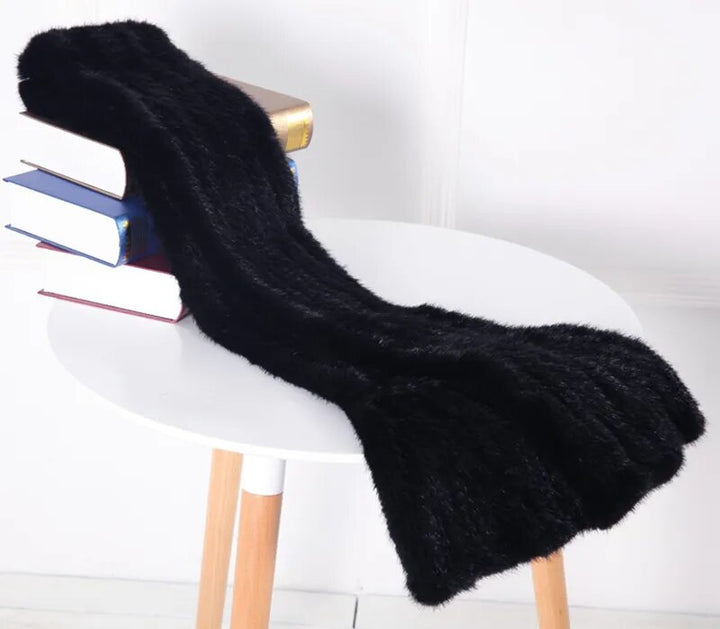 Sammy Jackson™ Knitted Scarf | Warm and stylish mink fur scarf