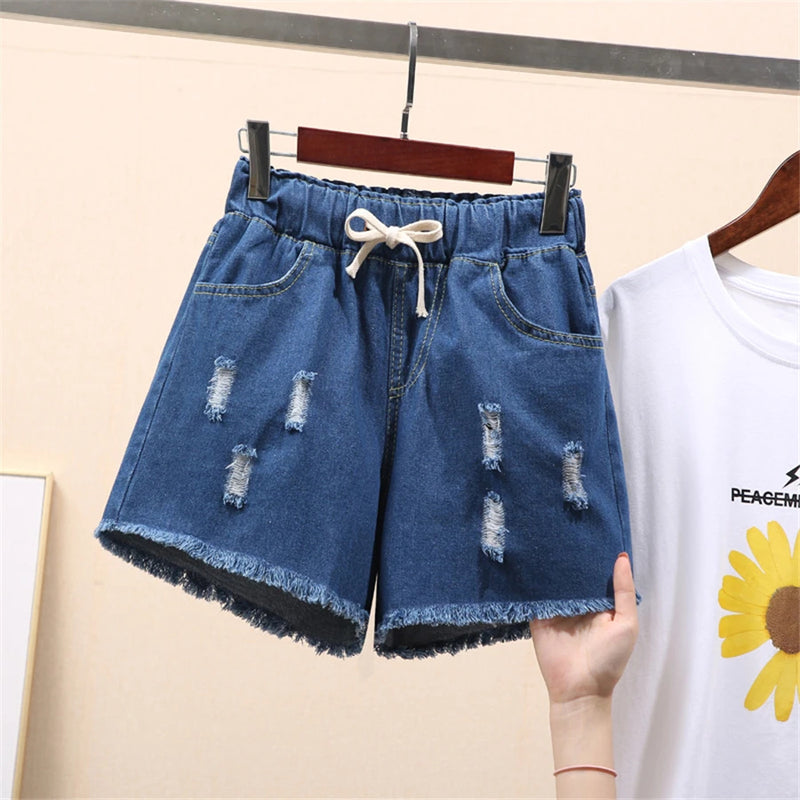 Sammy Jackson™ Nienke Jeansy Plus Size Krótkie | Codzienne i Stylowe