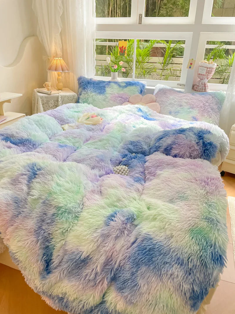 Candy-Colored Soft Duvet Cover - FluffCandy