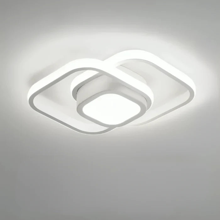 Modern LED Ceiling Lamp with Double Ring Design - Twilight Rings