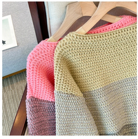 Oversized women's sweater with patchwork design – Melina