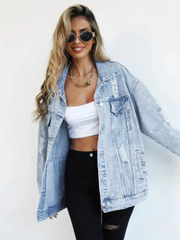 Waterproof & Lined Oversized Women's Denim Jacket – Talia