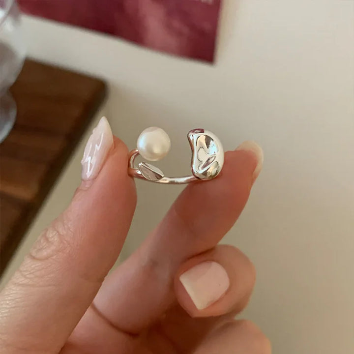 Pearl Bean Adjustable Ring - Elin