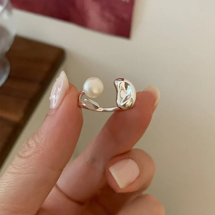 Pearl Bean Adjustable Ring - Elin