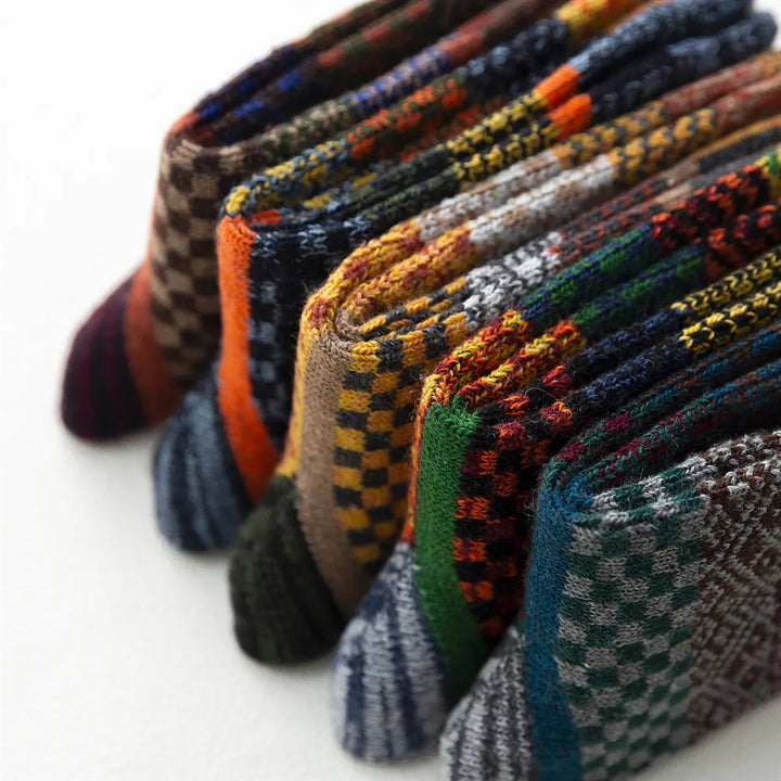 Sammy Jackson™ Retro Woolies Zestaw | Ciepłe i wygodne skarpetki ze stylowym wzorem