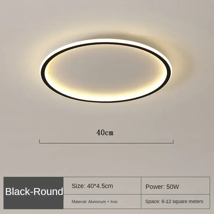 Scandinavian Round Ceiling Lamp - AuroraSphere