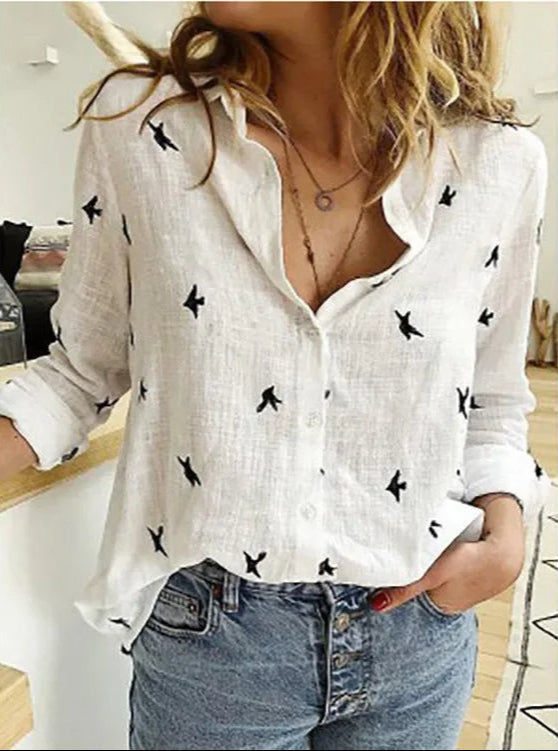 Vintage Women's Linen Blend Blouse – Clara
