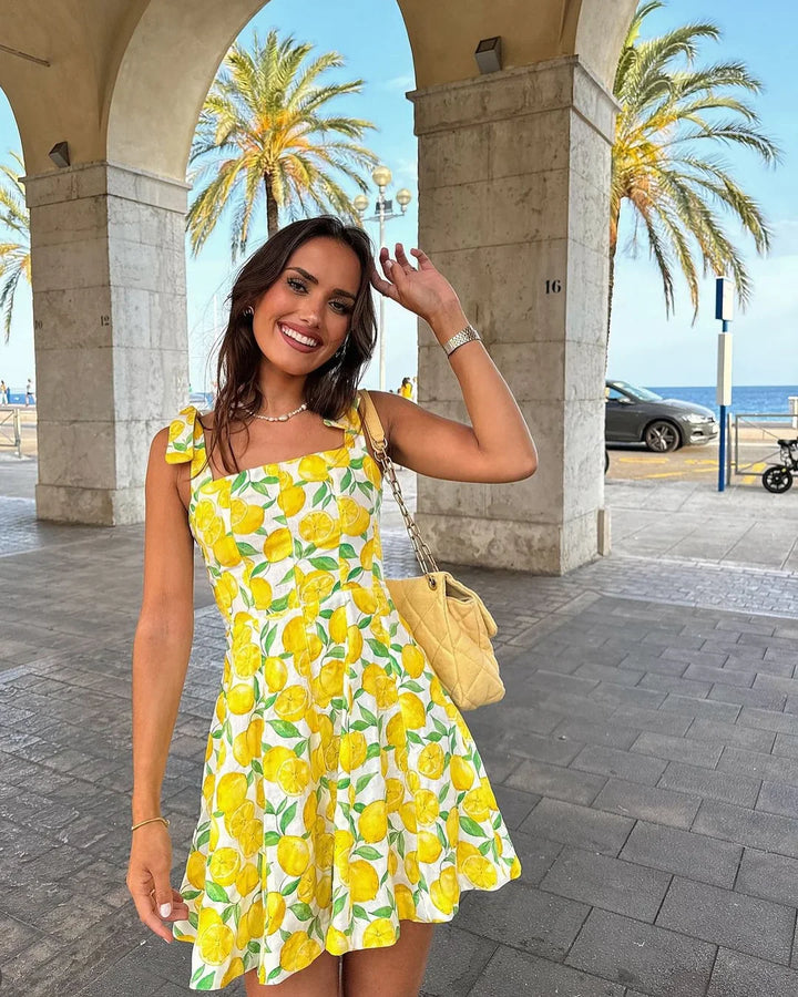 Summer Dress with Lemon Print – Lianne