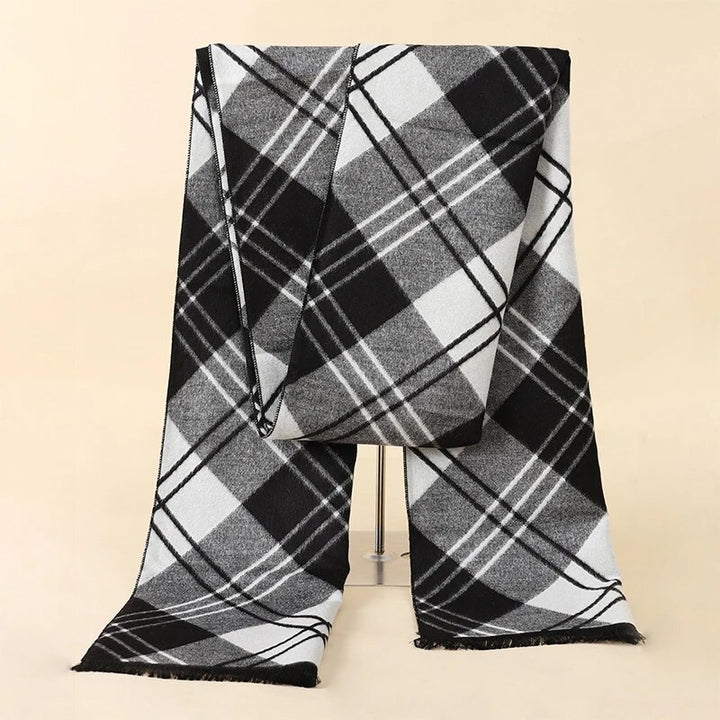 Sammy Jackson™ Checked Scarf | Stylish and warm cashmere scarf