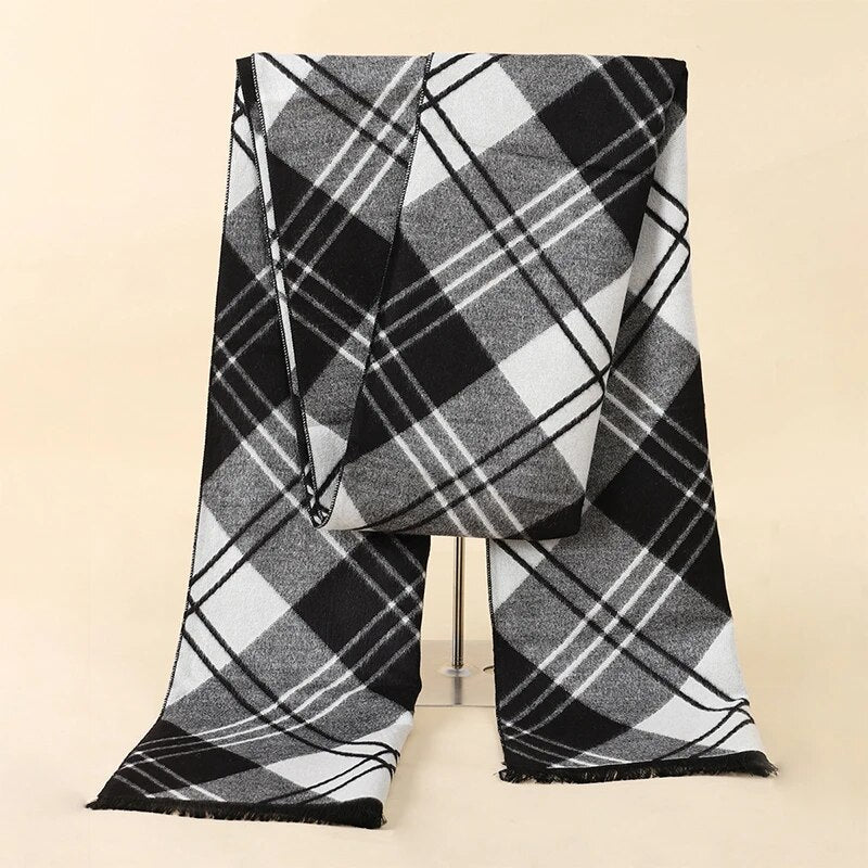 Sammy Jackson™ Checked Scarf | Stylish and warm cashmere scarf