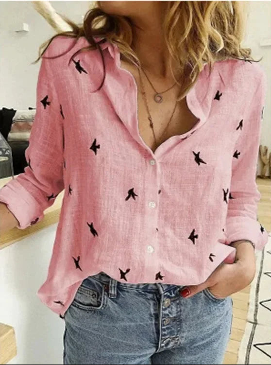 Vintage Women's Linen Blend Blouse – Clara