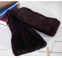 Sammy Jackson™ Knitted Scarf | Warm and stylish mink fur scarf