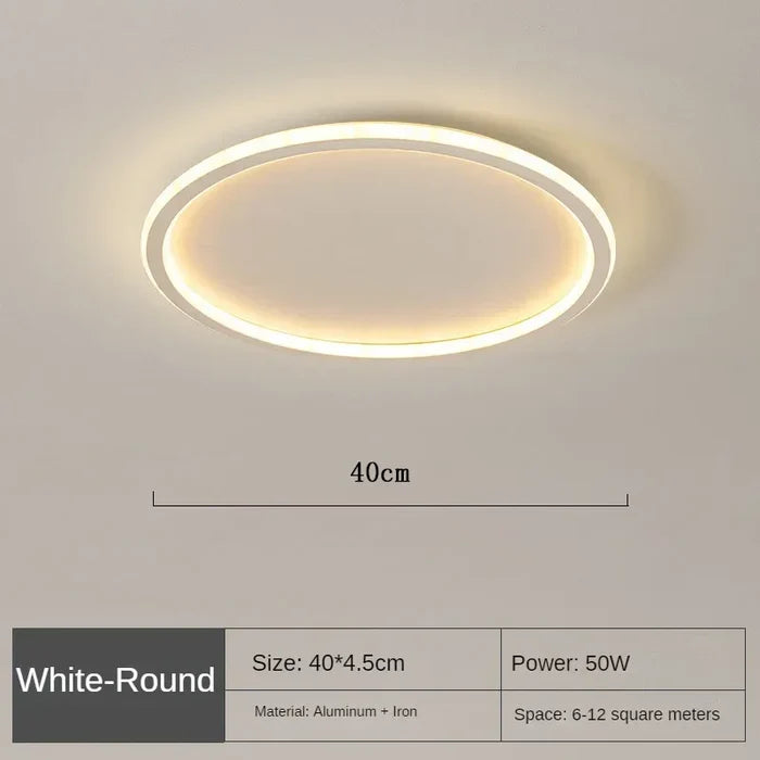 Scandinavian Round Ceiling Lamp - AuroraSphere