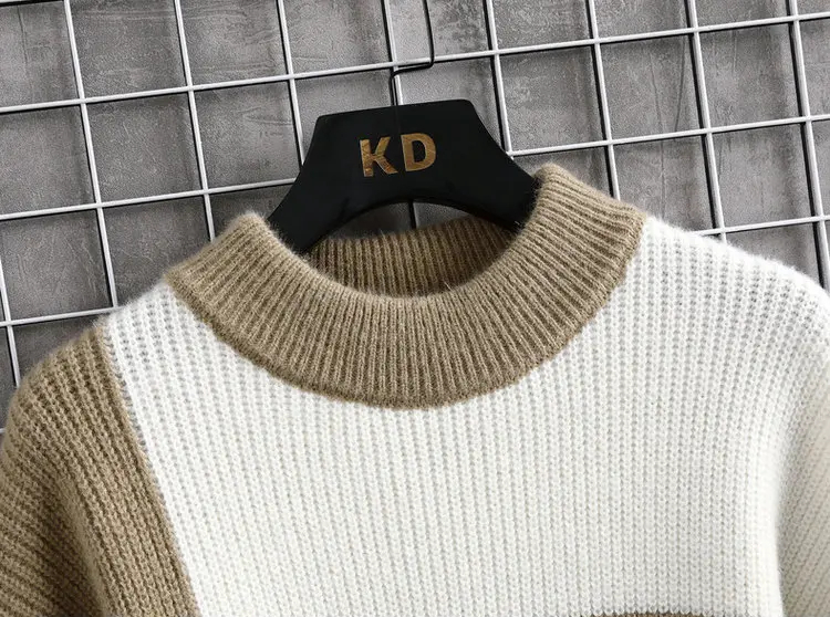 Sammy Jackson™ Color Patch Trui | Geruite gebreide trui
