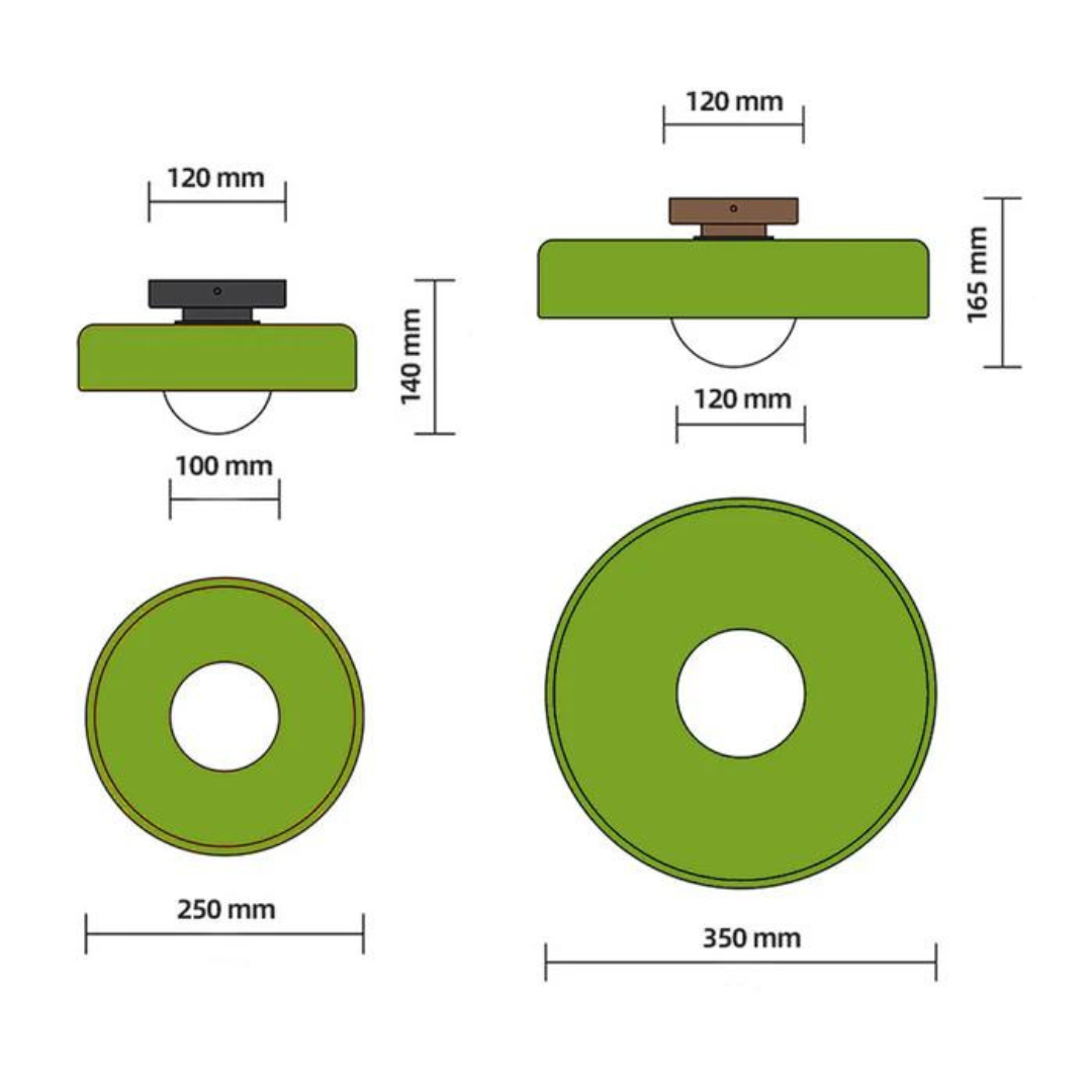 Ronde Plafondlamp met Stijlvolle Functionaliteit - LumiSphere