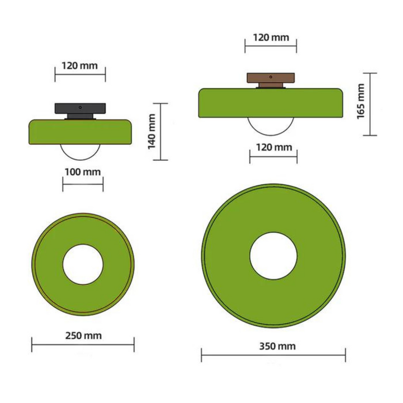 Ronde Plafondlamp met Stijlvolle Functionaliteit - LumiSphere