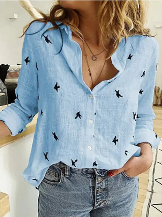 Vintage Women's Linen Blend Blouse – Clara