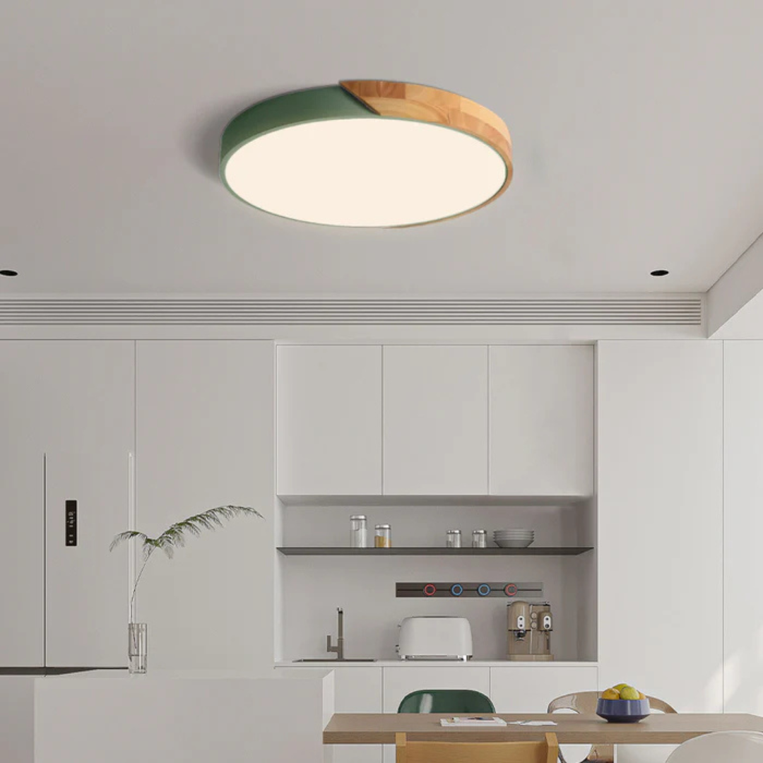 Delos Scandi Wood Ceiling Light | Natural LED Design Lamp 4