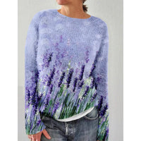 Sweter w kwiaty z żywymi kolorami - Florina