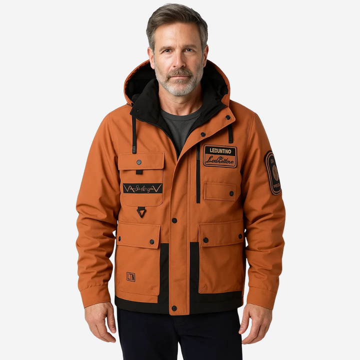 Gewatteerd Heren Outdoorjack met afneembare capuchon – Henrik