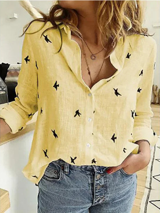 Vintage Women's Linen Blend Blouse – Clara