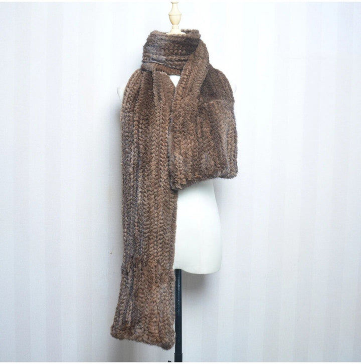 Sammy Jackson™ Knitted Scarf | Warm and stylish mink fur scarf