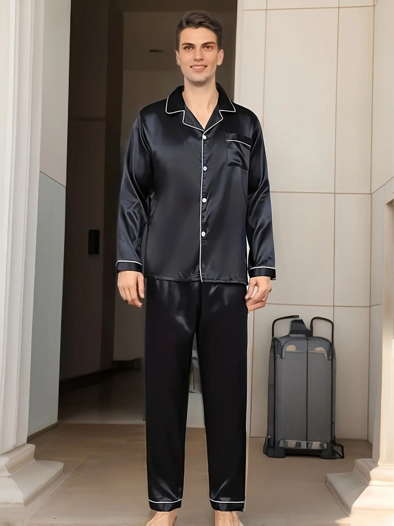 Soft Satin Men's Pajamas – Adrian