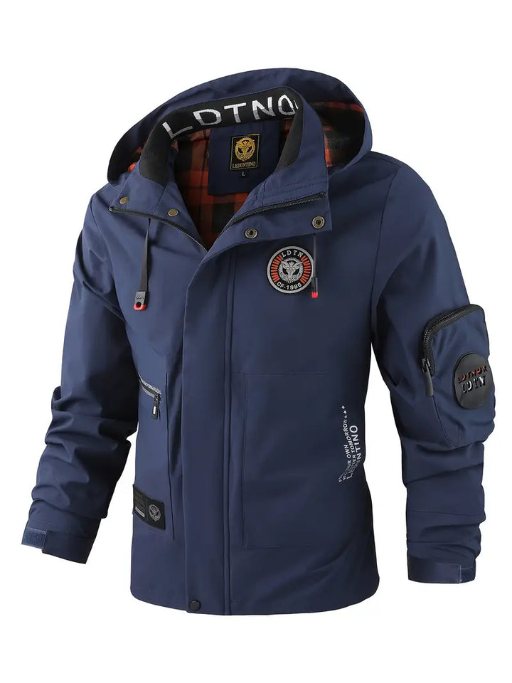 Lightweight men's outdoor jacket wind- & waterproof with hood – Torben