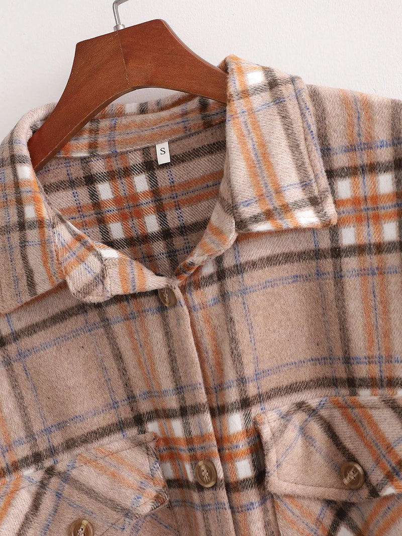 Geruite Herfst Jurk met Ceintuur – Elodie