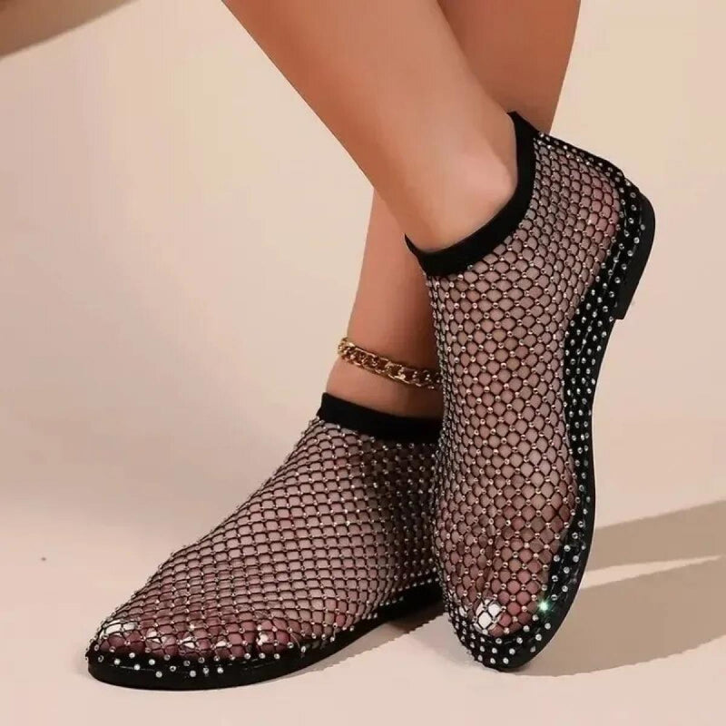 Comfortable & shiny ballerinas with non-slip sole - Lyra