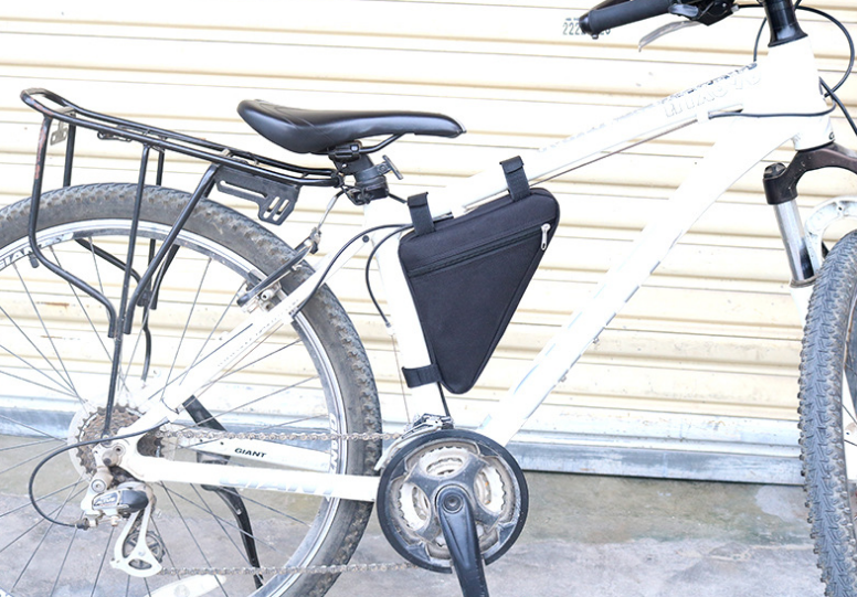 TriFrame Bike Bag | Keep all your belongings dry and safe during rainy bike rides!