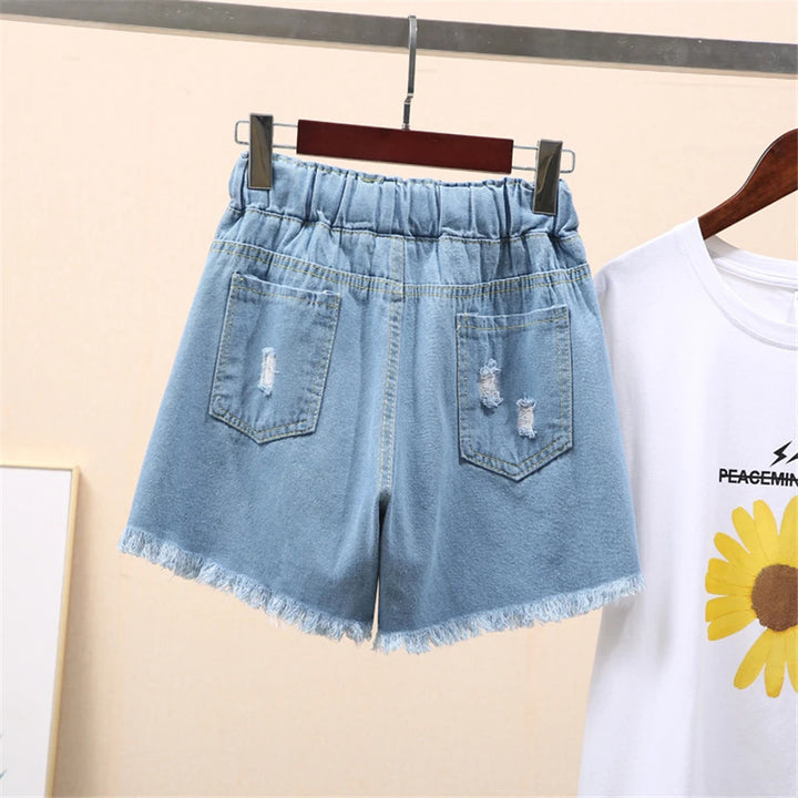 Sammy Jackson™ Nienke Jeansy Plus Size Krótkie | Codzienne i Stylowe