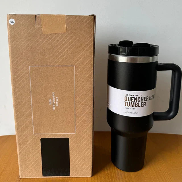 Vacuüm Geïsoleerde Beker met Deksel en Rietje - ThermoTumbler